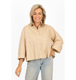 21Jewelz Wijde blouse met korte mouw - beige