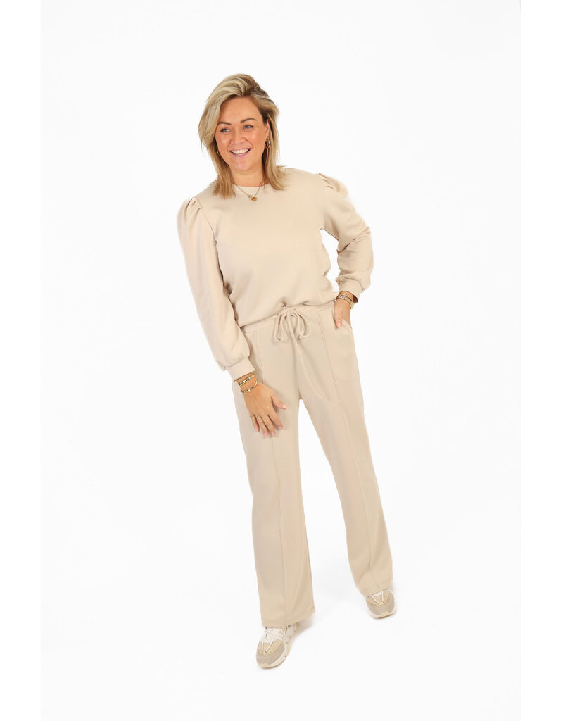 21Jewelz Co-ord set met casual straight leg jogger - beige