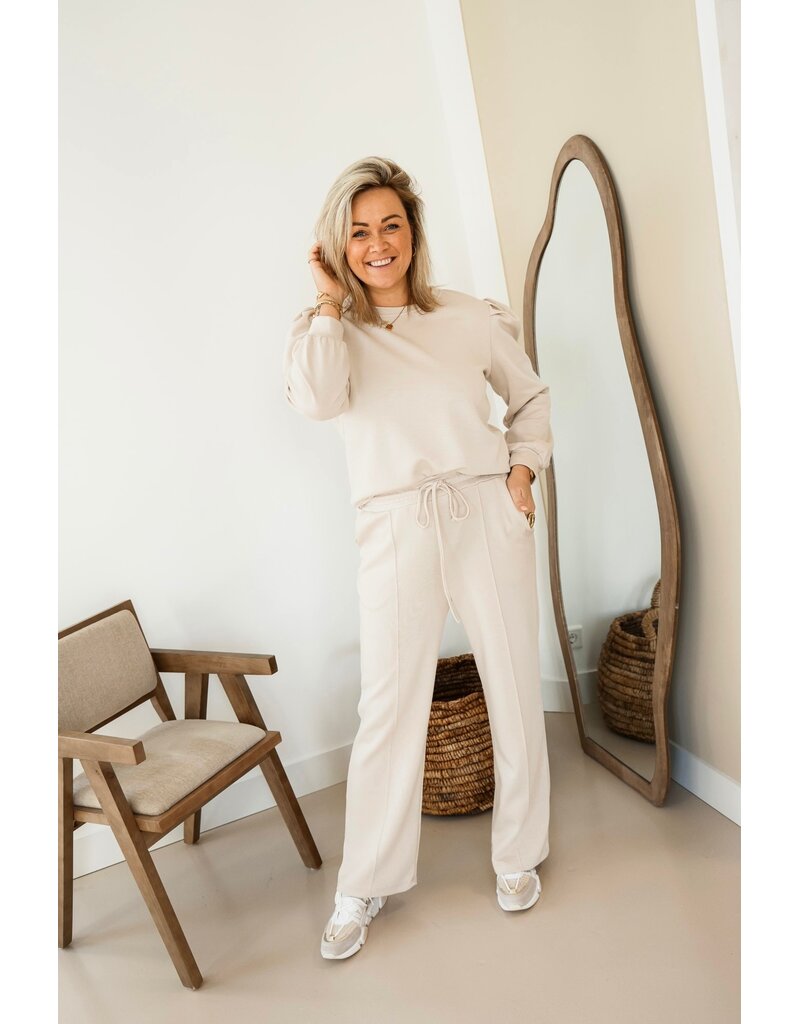 21Jewelz Co-ord set met casual straight leg jogger - beige