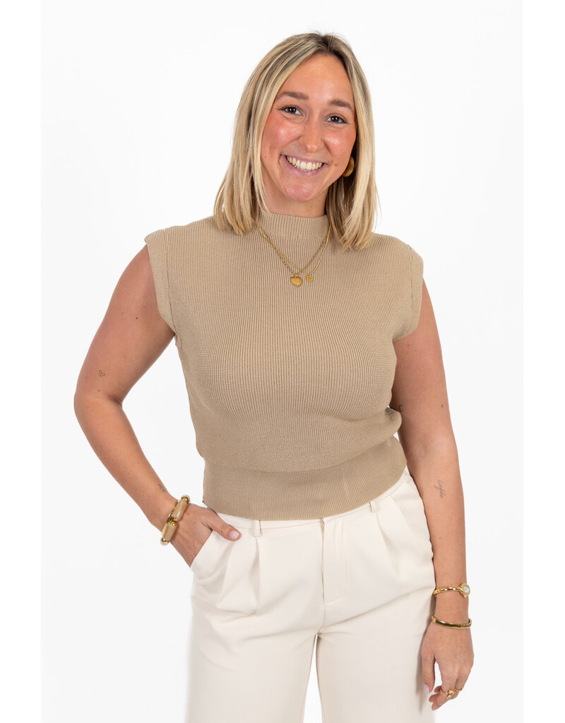 21Jewelz Basic zomer top - taupe