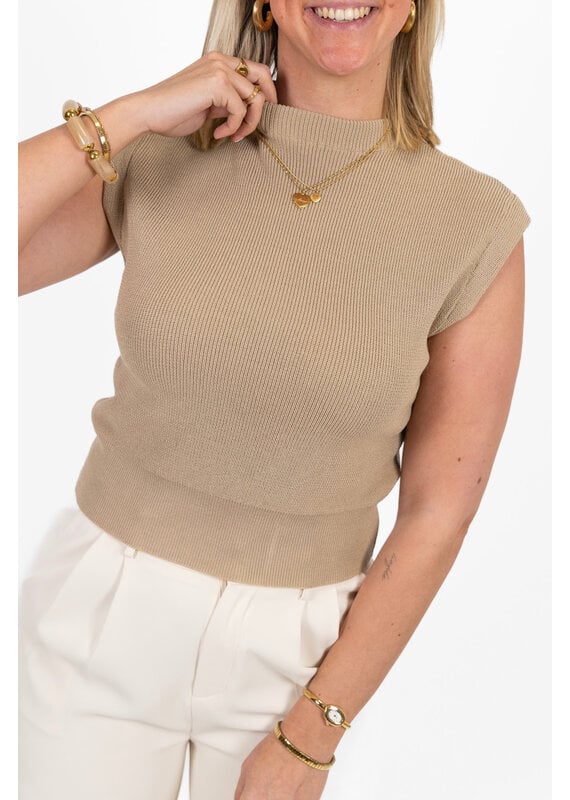 21Jewelz Basic zomer top - taupe