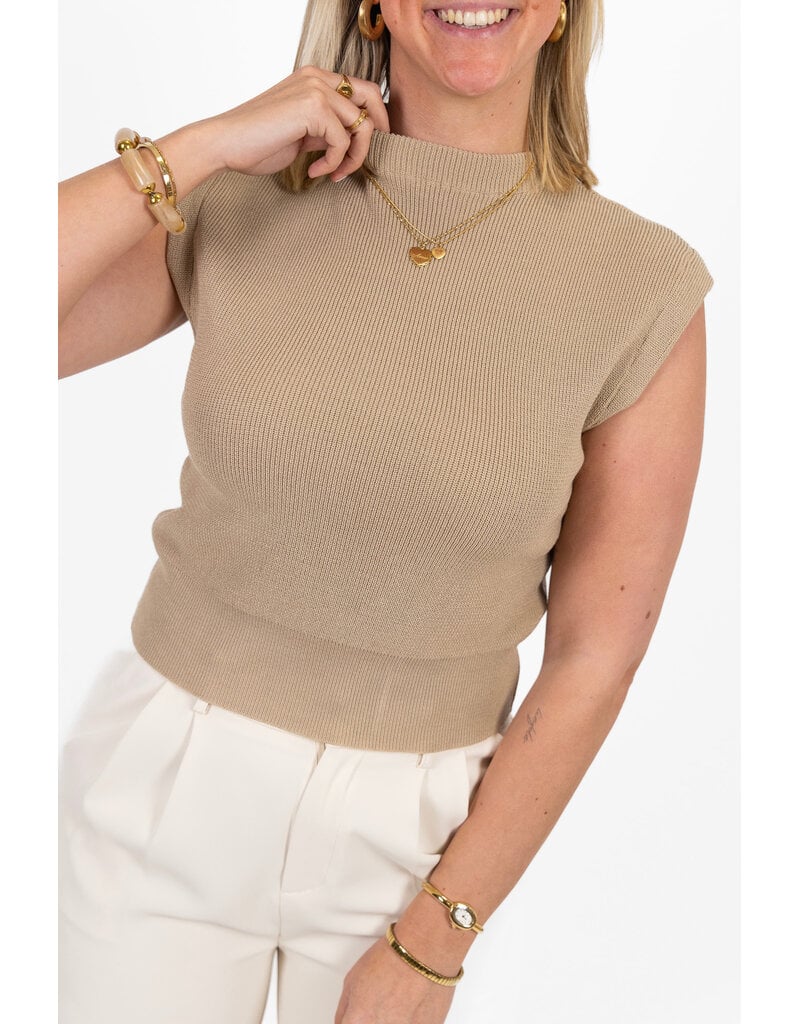 21Jewelz Basic zomer top - taupe