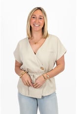 21Jewelz Overslag blazer met korte mouwen - beige
