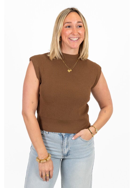 21Jewelz Basic zomer top - bruin