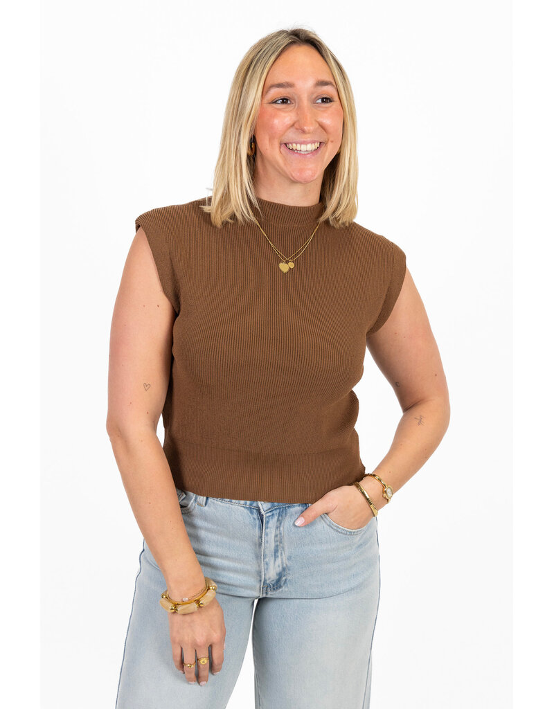 21Jewelz Basic zomer top - bruin