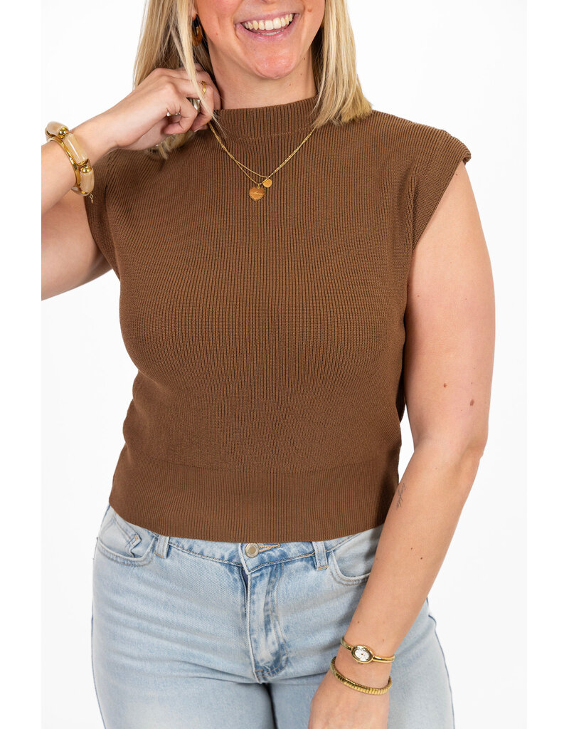 21Jewelz Basic zomer top - bruin