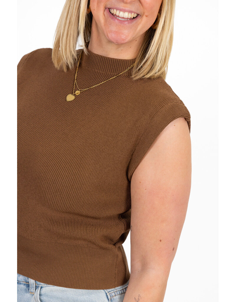 21Jewelz Basic zomer top - bruin