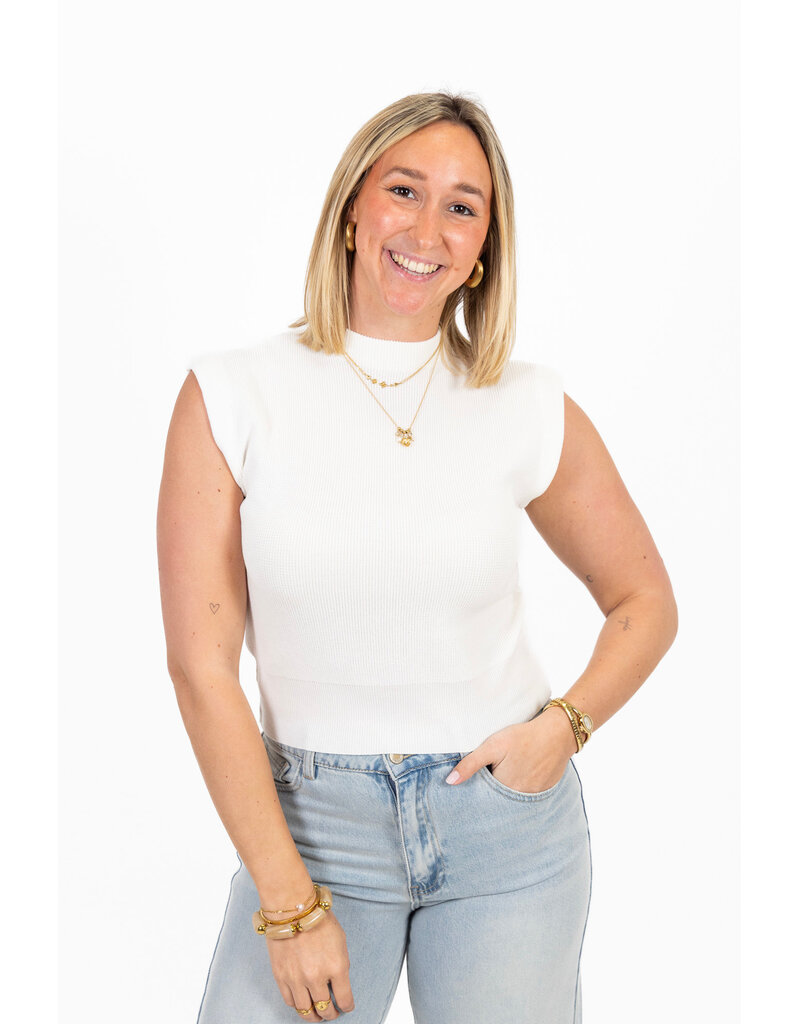 21Jewelz Basic zomer top - wit