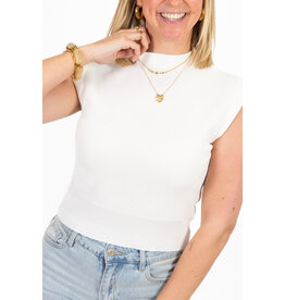 21Jewelz Basic zomer top - wit