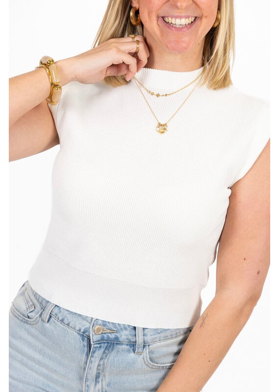21Jewelz Basic zomer top - wit
