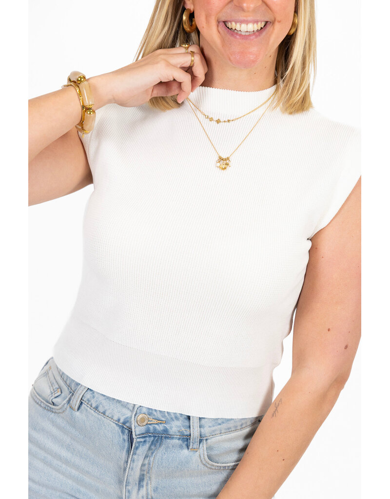 21Jewelz Basic zomer top - wit