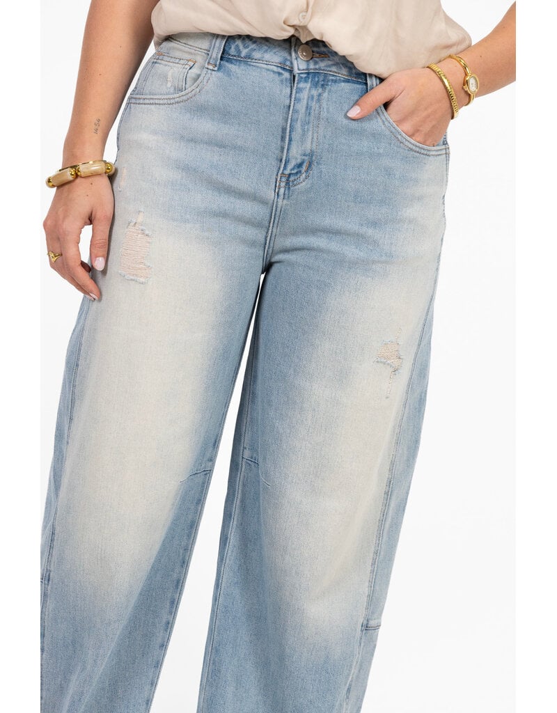 21Jewelz Destroyed balloon fit jeans