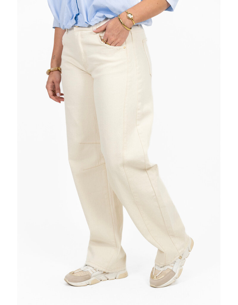 21Jewelz Barrel jeans - ecru