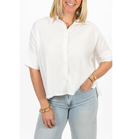 21Jewelz Losvallende blouse met korte mouwen - wit