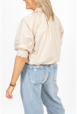 21Jewelz Effen blouse met driekwart pofmouw - beige