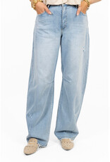 21Jewelz Barrel jeans met rafels - blauw