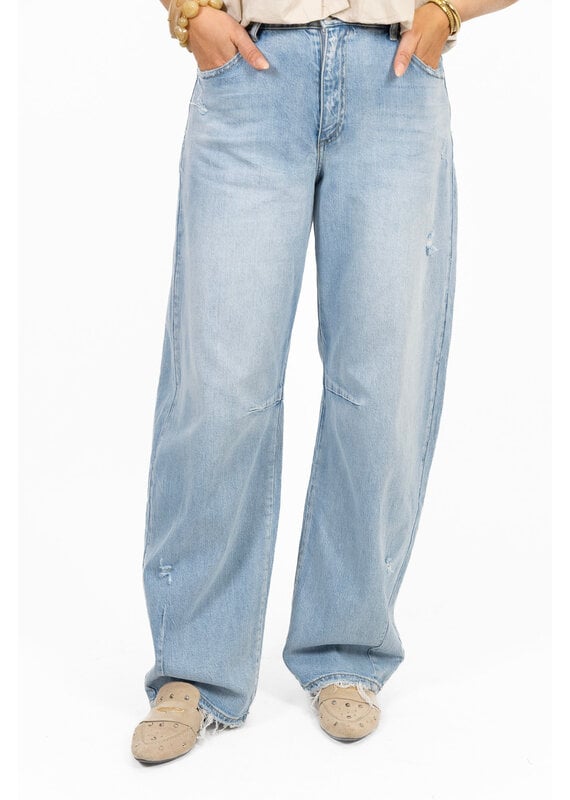 21Jewelz Barrel jeans met rafels - blauw