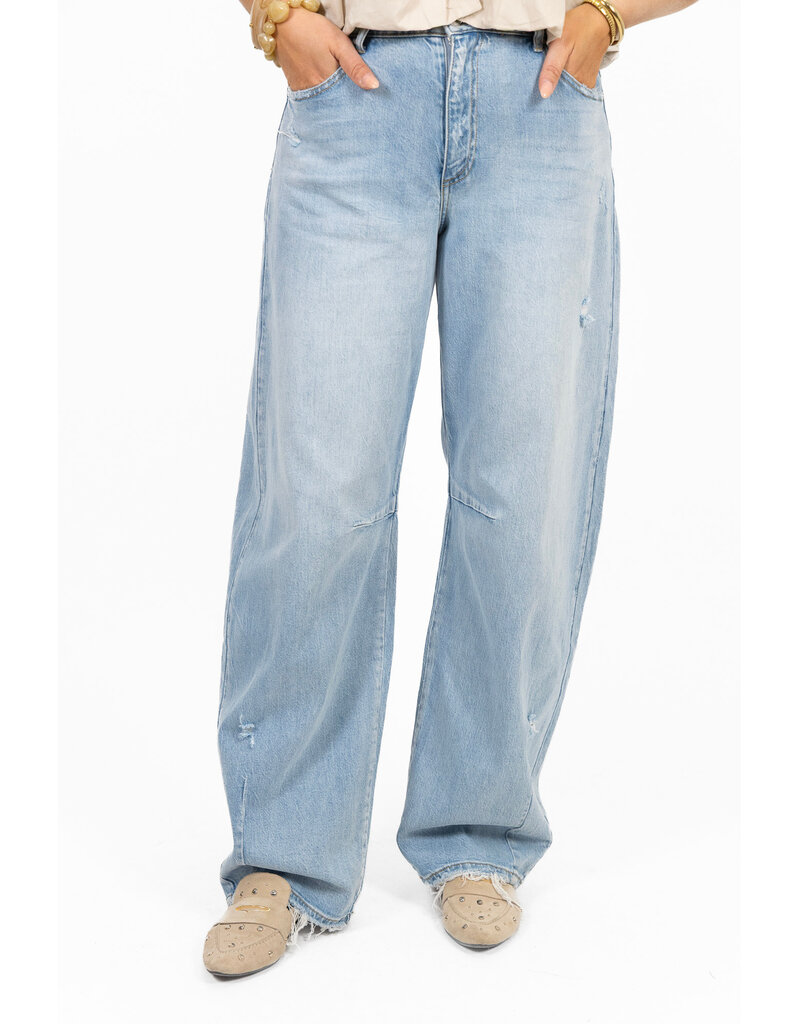 21Jewelz Barrel jeans met rafels - blauw