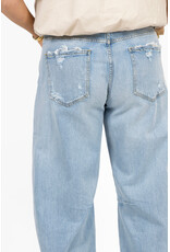 21Jewelz Barrel jeans met rafels - blauw