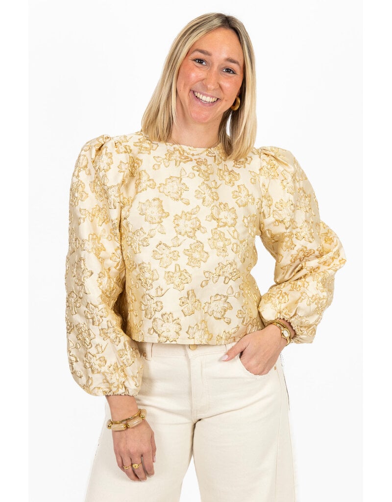 21Jewelz - The Label 21Jewelz | Blouse met gouden print