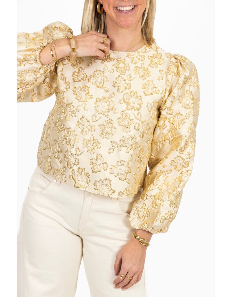 21Jewelz - The Label 21Jewelz | Blouse met gouden print
