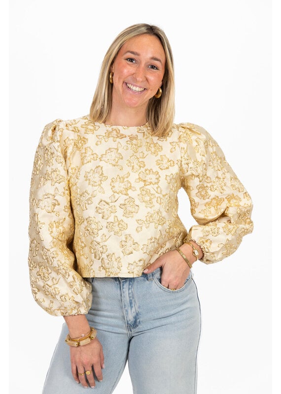 21Jewelz - The Label 21Jewelz | Blouse met gouden print