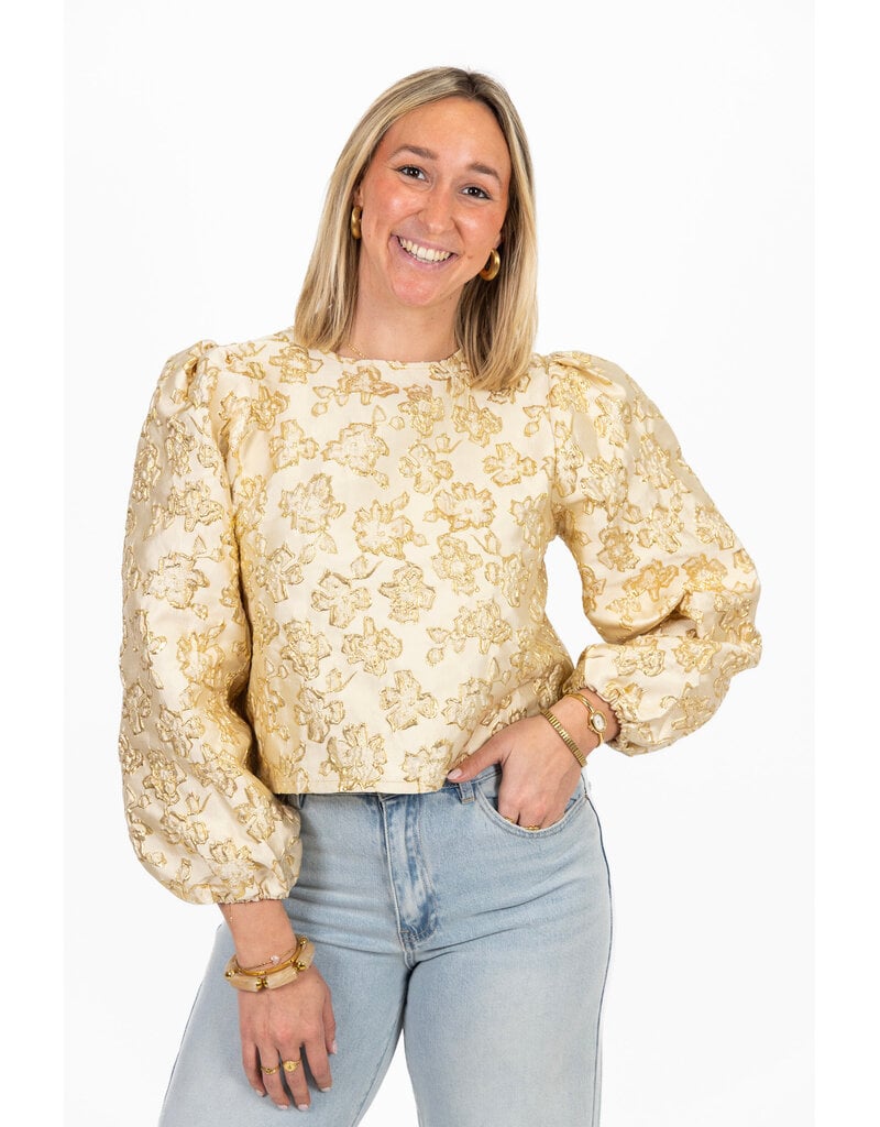 21Jewelz - The Label 21Jewelz | Blouse met gouden print