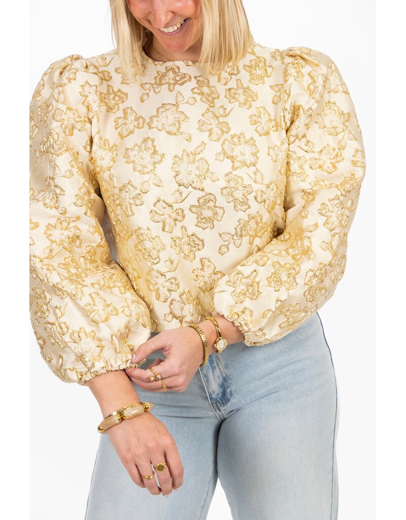 21Jewelz - The Label 21Jewelz | Blouse met gouden print