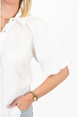 21Jewelz Effen blouse met korte pofmouw - wit