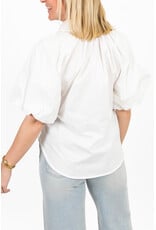 21Jewelz Effen blouse met korte pofmouw - wit
