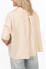 21Jewelz Losvallende blouse met korte mouwen - beige