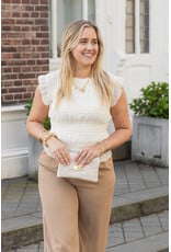 21Jewelz Strakke top met structuur - ecru