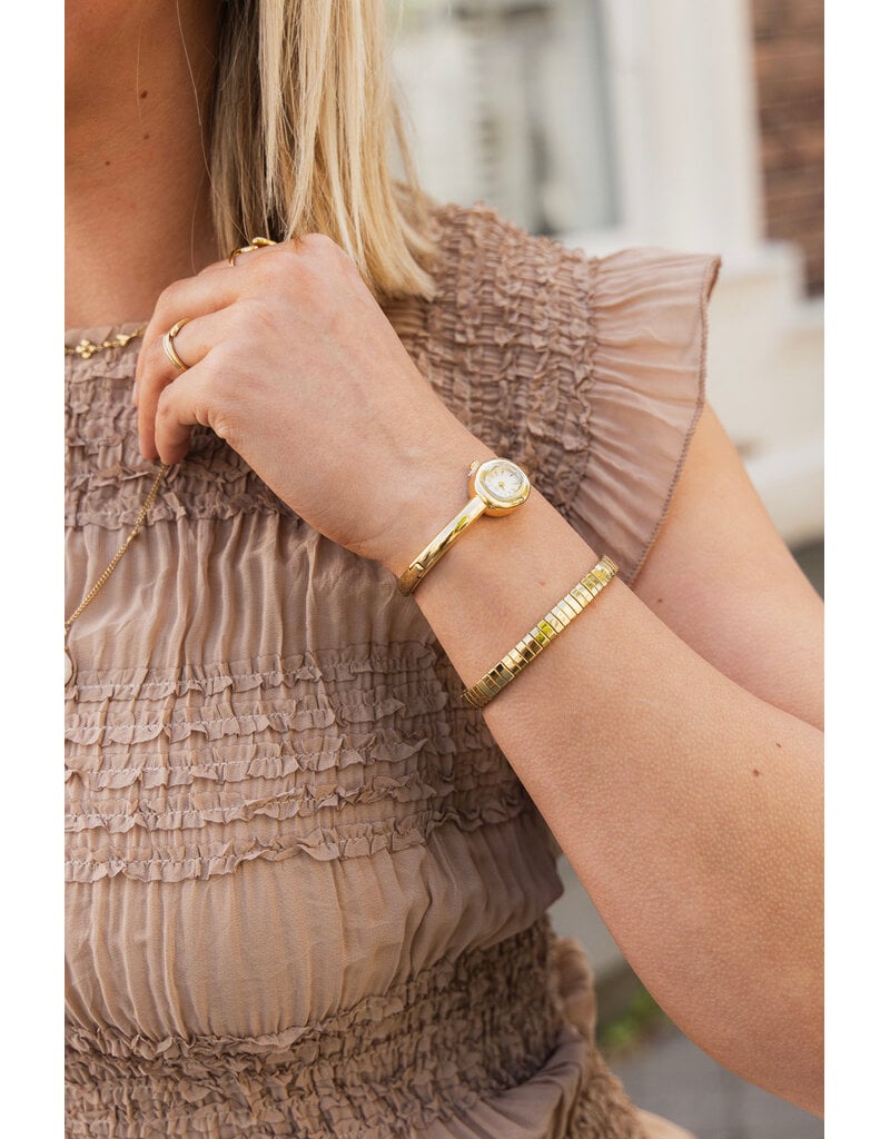 21Jewelz Strakke top met structuur - donker beige