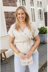 21Jewelz Overslag blazer met korte mouwen - beige