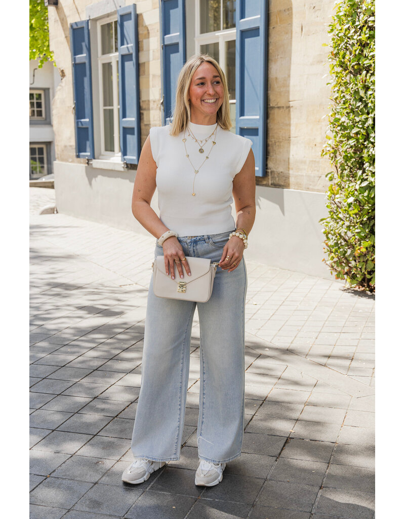 21Jewelz Basic zomer top - wit