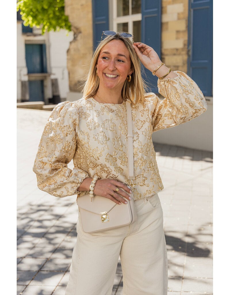 21Jewelz - The Label 21Jewelz | Blouse met gouden print