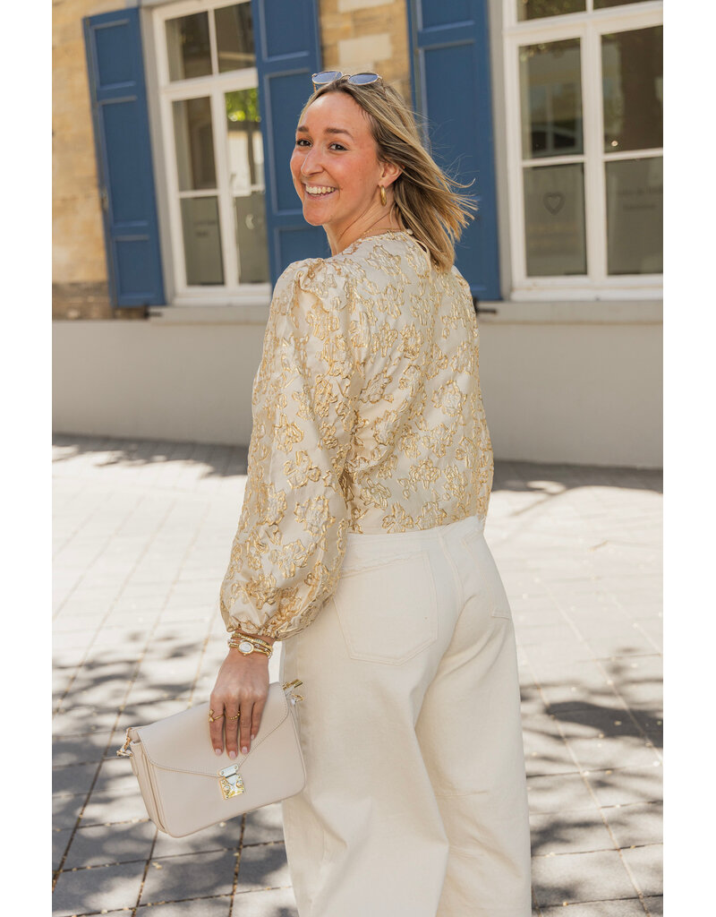 21Jewelz - The Label 21Jewelz | Blouse met gouden print