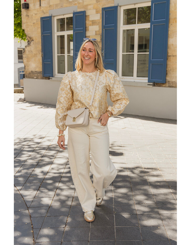 21Jewelz - The Label 21Jewelz | Blouse met gouden print