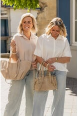 21Jewelz Losvallende blouse met korte mouwen - beige