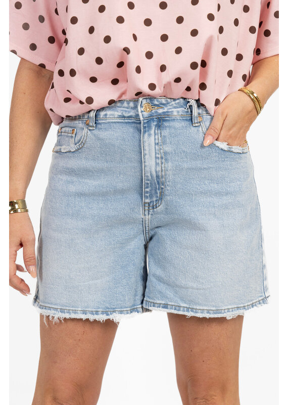 21Jewelz Jeans short met gouden details - blauw