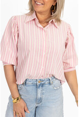 21Jewelz Blouse met meerkleurige streepjes - roze