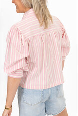 21Jewelz Blouse met meerkleurige streepjes - roze