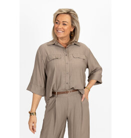 21Jewelz Blouse met omgeslagen mouwtjes - taupe