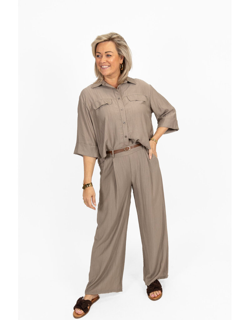 21Jewelz Pantalon met ceintuurtje - taupe