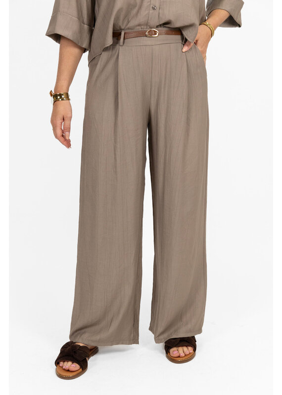 21Jewelz Pantalon met ceintuurtje - taupe