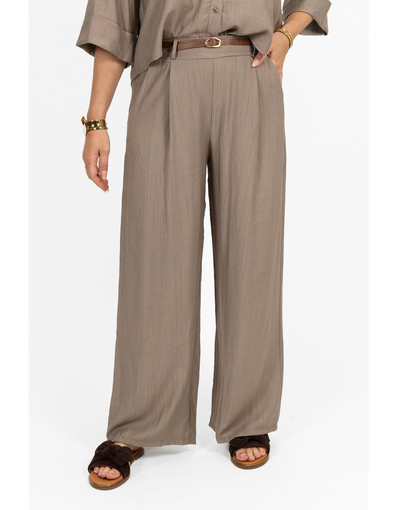21Jewelz Pantalon met ceintuurtje - taupe