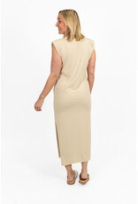 21Jewelz Lange jurk met schoudervulling - licht beige