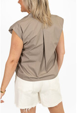 21Jewelz Basic mouwloos blousje - taupe