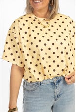 21Jewelz Cropped shirt met stippen - geel