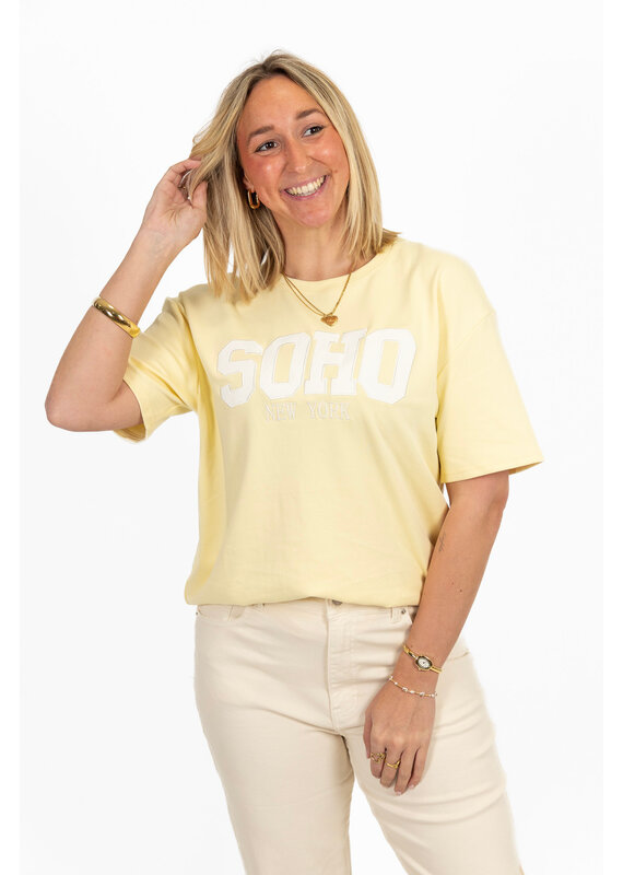 21Jewelz T-shirt "SOHO New York" - geel